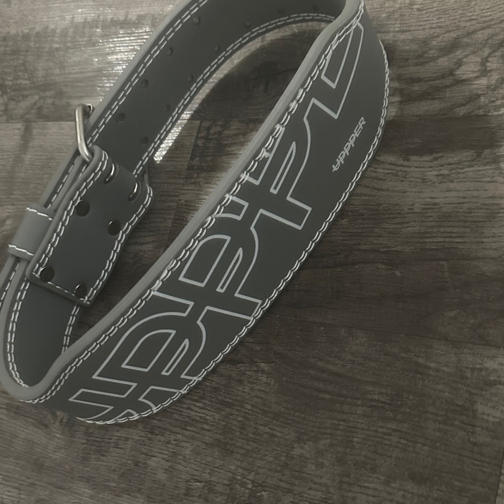Gray workout belt